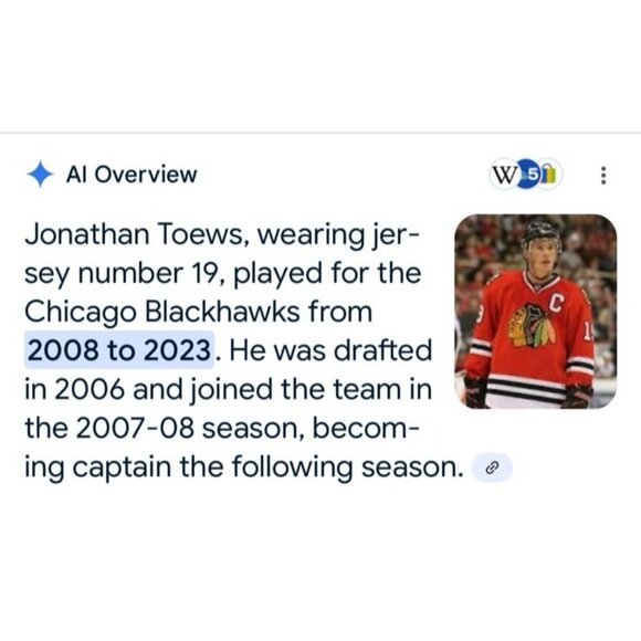 Blackhawks 19 Toews (size XL) (07-2023)‎ - Picture 7 of 7